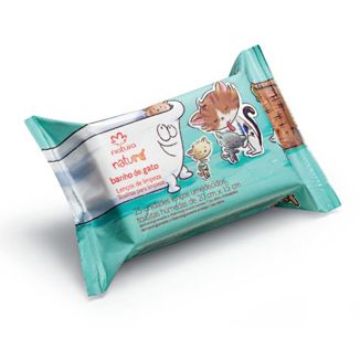 Banho de Gato Lenços de Limpeza Naturé