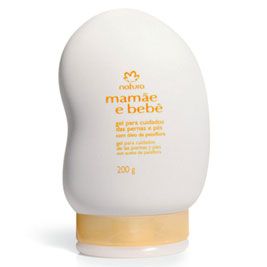 Gel para cuidados para pernas e pés Gestante Mamãe e Bebê