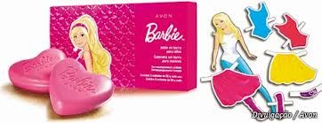 Sabonete em barra Barbie meninas