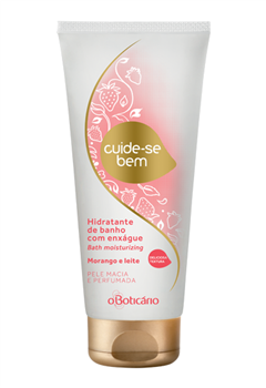 Cuide-se Bem Hidratante de Banho Morango e Leite, 200ml